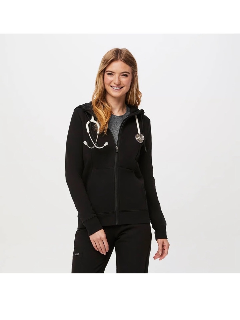 FIGS Women's Zip-Up Hoodie Sweatshirt